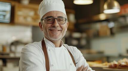 Portrait of a Happy and Confident Senior Chef