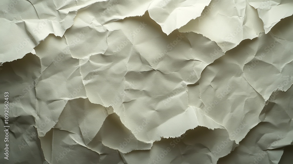 Aufkleber a textured background of crumpled paper, creating a visually interesting surface.