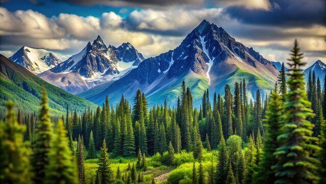 Tilt-shift artistry transforms Chitina's towering peaks and verdant forests into a miniature world of wonder.