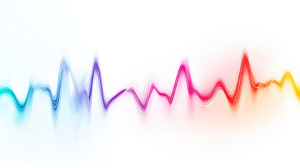 Sound wave heart rate electrocardiogram illustration
