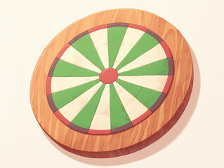 Obraz premium Vintage Wooden Dartboard Design