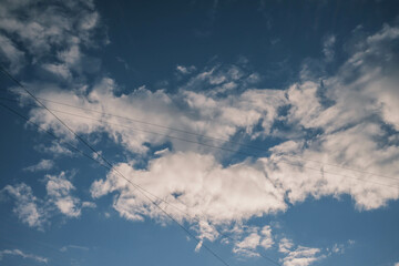 Beautiful clouds in the sky in cloudy weather.