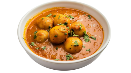 Dum Aloo isolated on transparent background, PNG
