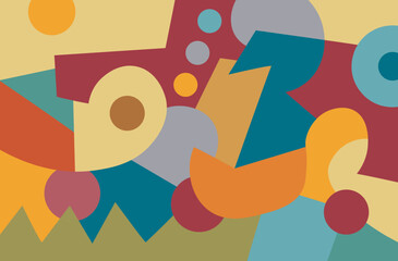 colorful abstract art for wall decoration
