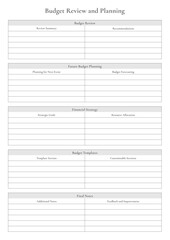 Budget Planner Pages and Planner Sheets Design Template for daily, weekly, monthly and annually Budget organizing routines and personal goals