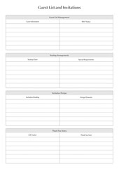 Event Planner Planning Pages for Organizing, Scheduling, Budgeting, Guest Lists, Task Management, and Timelines for Successful Events, Parties, Weddings, and Conferences Easy Printable Templates
