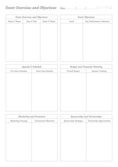 Event Planner Planning Pages for Organizing, Scheduling, Budgeting, Guest Lists, Task Management, and Timelines for Successful Events, Parties, Weddings, and Conferences Easy Printable Templates