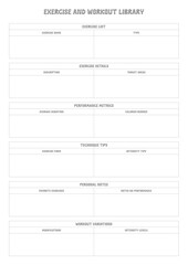 Fitness Planning Sheets for Daily, Weekly, and Monthly Workout Routines, Goal Tracking, Progress Monitoring, Exercise Log, Nutrition Plans, and Healthy Lifestyle Easy Printable Templates