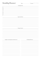 Versatile Generic Planning Pages and Planner Sheets Design Template for daily, weekly, and monthly organization for organizing daily routines and personal goals