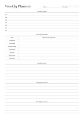 Versatile Generic Planning Pages and Planner Sheets Design Template for daily, weekly, and monthly organization for organizing daily routines and personal goals