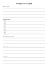Versatile Generic Planning Pages and Planner Sheets Design Template for daily, weekly, and monthly organization for organizing daily routines and personal goals
