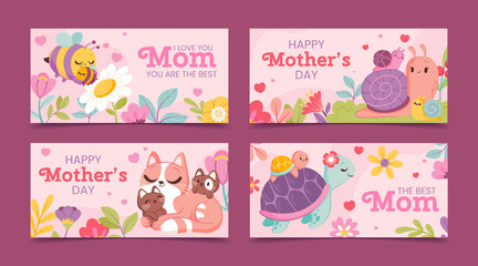 Cute Animal Mother's Day Greeting Cards