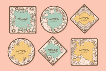 Decorative Floral Labels for Natural Products