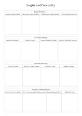 Sign Up Planning Page provide an organized amp manage your account details Sign In Note Template
