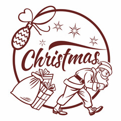 Fototapeta premium Colorful Christmas Elements for Festive Holiday Projects and Decorations