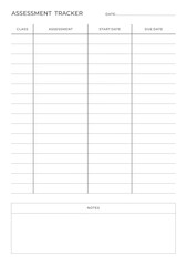 Study Planning Page Planner Sheet Design Template for Organizing Study Sessions, Goals, Timelines, Assignments, Exams, and Progress Tracking for Effective Learning and Academic Success