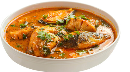 Kerala Fish Curry isolated on transparent background, PNG
