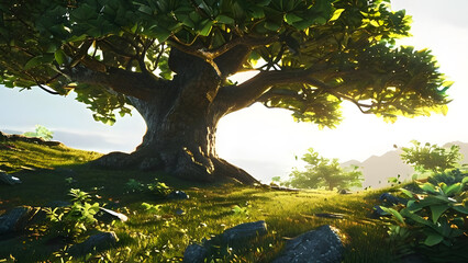 Beautiful tree in the morning