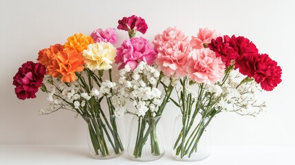 Cheerful Floral Arrangement with Colorful Carnations