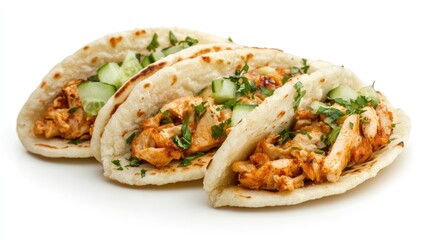 Close-Up of Delicious Arepas Filled with Chicken