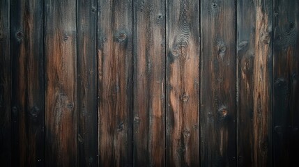 Obraz premium Rustic Wooden Wall Close-Up View