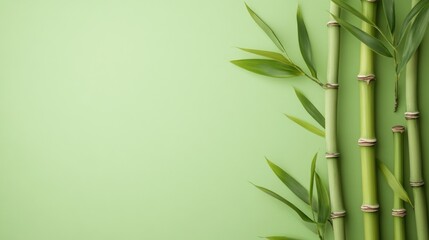 Naklejka premium Bamboo Plant Wall Decor