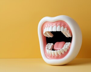 Naklejka premium Dental health awareness event studio setting creative design graphic art