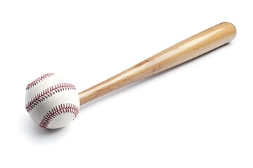 Wooden Baseball Bat with Baseball as a Handle