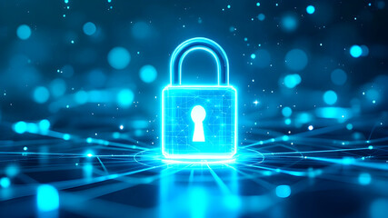 The cyber security system and safe digital information technology icon.