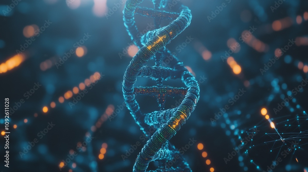 Poster intricate dna structure: a visual representation of life's code