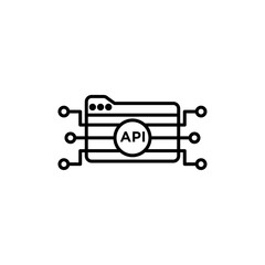 API icon linear logo isolated