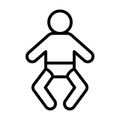 Baby icon linear logo isolated