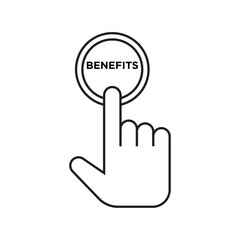 Obraz premium Benefits icon linear logo isolated