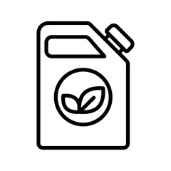 Biofuel canister icon linear logo isolated