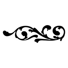 Decorative divider barroque element calligraphy