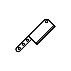 Butcher knife icon linear logo isolated