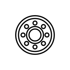 Car bearing icon linear logo isolated