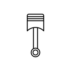 Car Piston Icon linear logo isolated