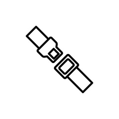 Car seat belt icon linear logo isolated