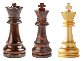 Chess piece collection display studio artistic indoor close-up game strategy