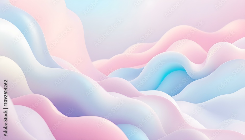 Poster abstract fluid iridescent holographic bright neon curved wave in motion colorful background 3d rende