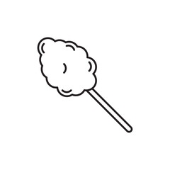 Cotton candy icon linear logo isolated