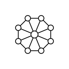 Dependency icon linear logo isolated