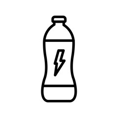 Energy drink icon linear logo isolated