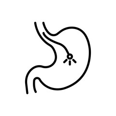 Endoscopy icon linear logo isolated