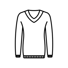 Female sweater icon linear logo isolated