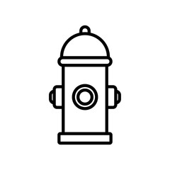 Fire hydrant icon linear logo isolated