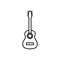 Fototapeta premium Guitar icon linear logo isolated
