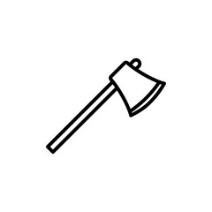 Hatchet icon linear logo isolated