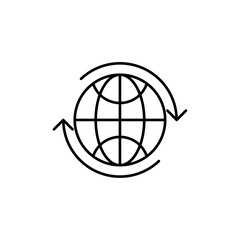 Import export icon linear logo isolated